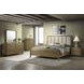 Amsbury Nutmeg and Beige California King Upholstered Panel Bed