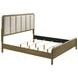 Amsbury Nutmeg Queen Upholstered Panel Bed
