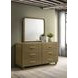 Amsbury Nutmeg 6 Drawer Dresser With Mirror