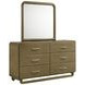 Amsbury Nutmeg 6 Drawer Dresser With Mirror