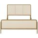 Arini Sand Wash and Cream California King Upholstered Panel Bed