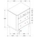 Arini Sand Wash 3 Drawer Nightstand