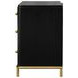 Arini Black 3 Drawer Nightstand