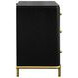 Arini Black 3 Drawer Nightstand