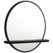 Arini Black Round Vanity Wall Mirror