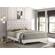 Kendall White California King Upholstered Panel Bed