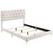Kendall White California King Upholstered Panel Bed