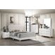 Kendall White California King Upholstered Panel Bed