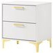 Kendall White 2 Drawer Nightstand