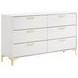 Kendall White 6 Drawer Dresser