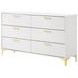 Kendall White 6 Drawer Dresser