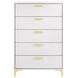 Kendall White 5 Drawer Chest