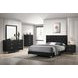 Kendall Black California King Upholstered Panel Bed