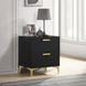 Kendall Black And Gold 2 Drawer Nightstand