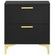 Kendall Black And Gold 2 Drawer Nightstand