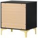 Kendall Black And Gold 2 Drawer Nightstand