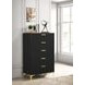 Kendall Black And Gold 5 Drawer Chest