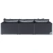 Remington Slate 131" LAF Sectional With Ottoman