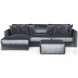 Remington Slate 131" LAF Sectional With Ottoman