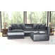 Remington Slate 131" LAF Sectional With Ottoman