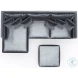 Remington Slate 131" LAF Sectional With Ottoman