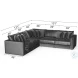 Remington Slate L-Shape Sectional