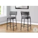 2246 Grey Fabric And Black Metal Bar Stool Set Of 2