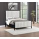 Brookmead Black and Ivory California King Upholstered Panel Bed