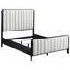 Brookmead Black and Ivory California King Upholstered Panel Bed