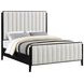 Brookmead Black and Ivory California King Upholstered Panel Bed