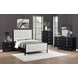 Brookmead Black and Ivory California King Upholstered Panel Bed