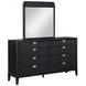 Brookmead Black 8 Drawer Dresser with Mirror