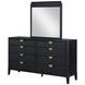 Brookmead Black 8 Drawer Dresser with Mirror