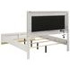 Caraway White and Gray California King Upholstered Panel Bed with LED Light