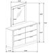 Caraway White 6 Drawer Dresser with Mirror