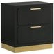Caraway Black 2 Drawer Nightstand