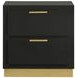 Caraway Black 2 Drawer Nightstand
