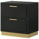 Caraway Black 2 Drawer Nightstand