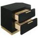 Caraway Black 2 Drawer Nightstand