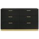 Caraway Black 6 Drawer Dresser