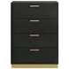 Caraway Black 4 Drawer Chest