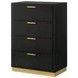 Caraway Black 4 Drawer Chest