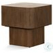Blanco Warm Umber Burl Square End Table