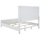 Marielle Distressed White King Upholstered Panel Bed