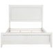 Marielle Distressed White California King Upholstered Panel Bed