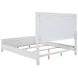 Marielle Distressed White California King Upholstered Panel Bed