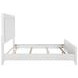 Marielle Distressed White California King Upholstered Panel Bed