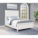 Marielle Distressed White Queen Upholstered Panel Bed