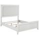 Marielle Distressed White Queen Upholstered Panel Bed