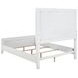 Marielle Distressed White Queen Upholstered Panel Bed